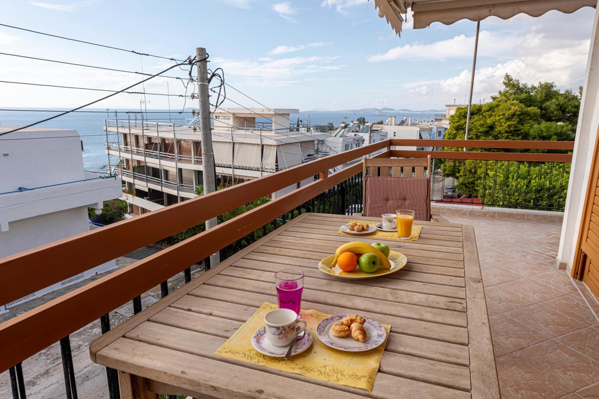 Sea View Apartment 100M From The Beach Saronida エクステリア 写真
