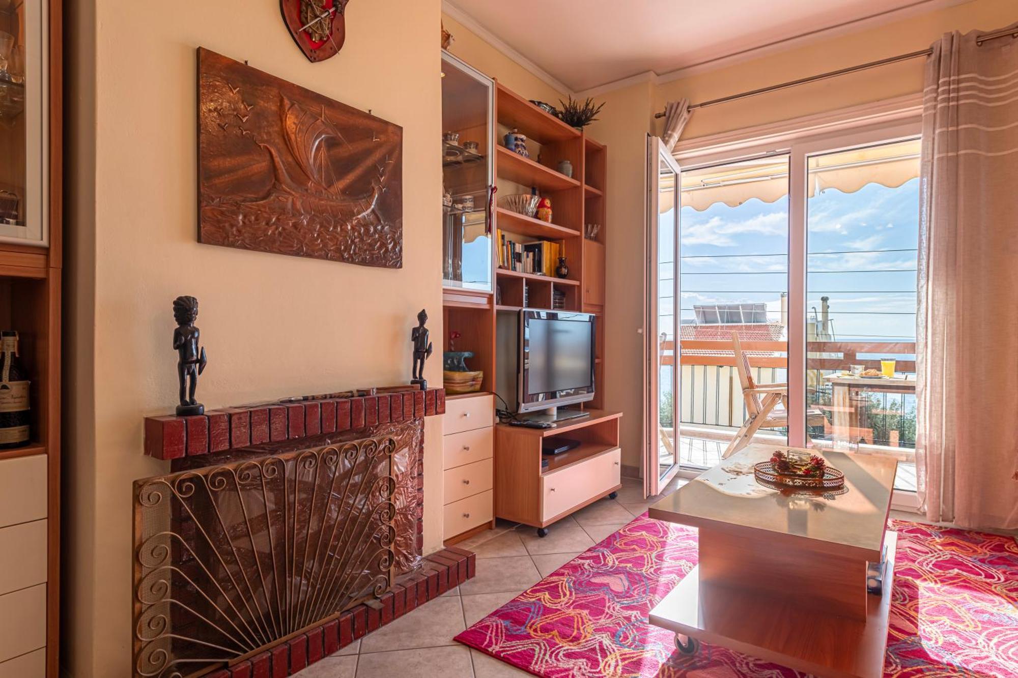 Sea View Apartment 100M From The Beach Saronida エクステリア 写真