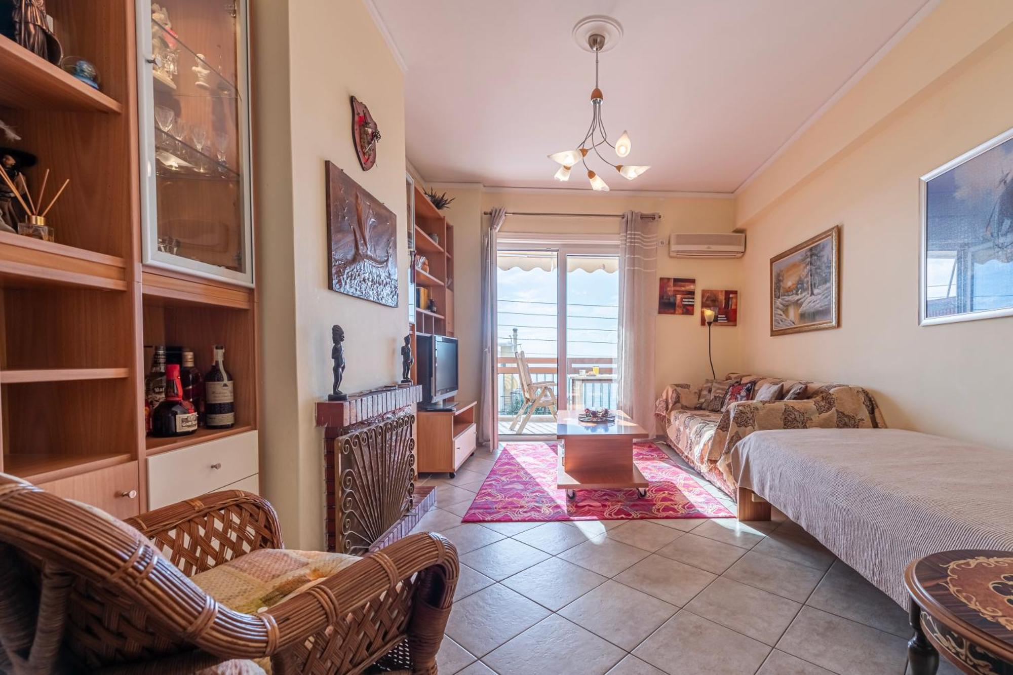 Sea View Apartment 100M From The Beach Saronida エクステリア 写真